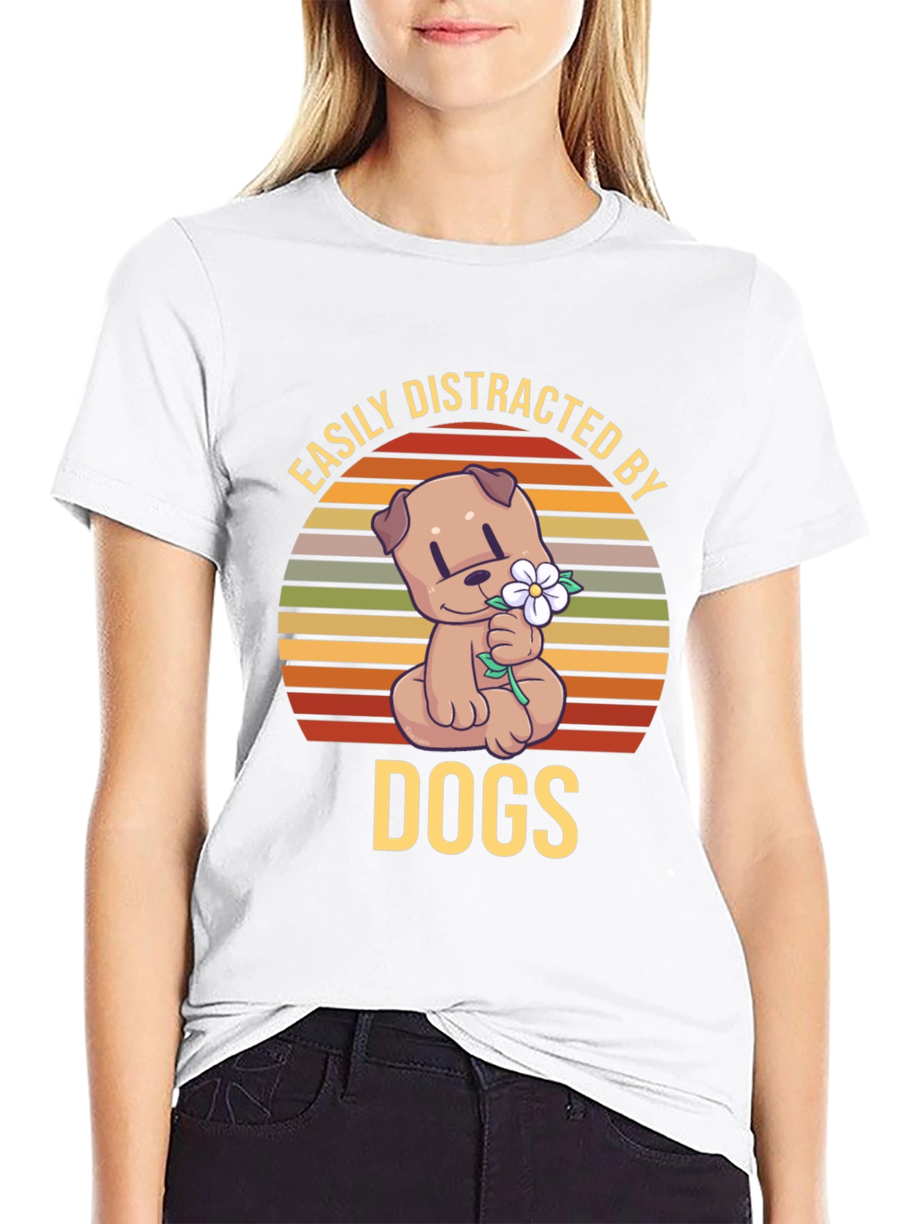 Easily Distracted By Dogs Graphic Tee