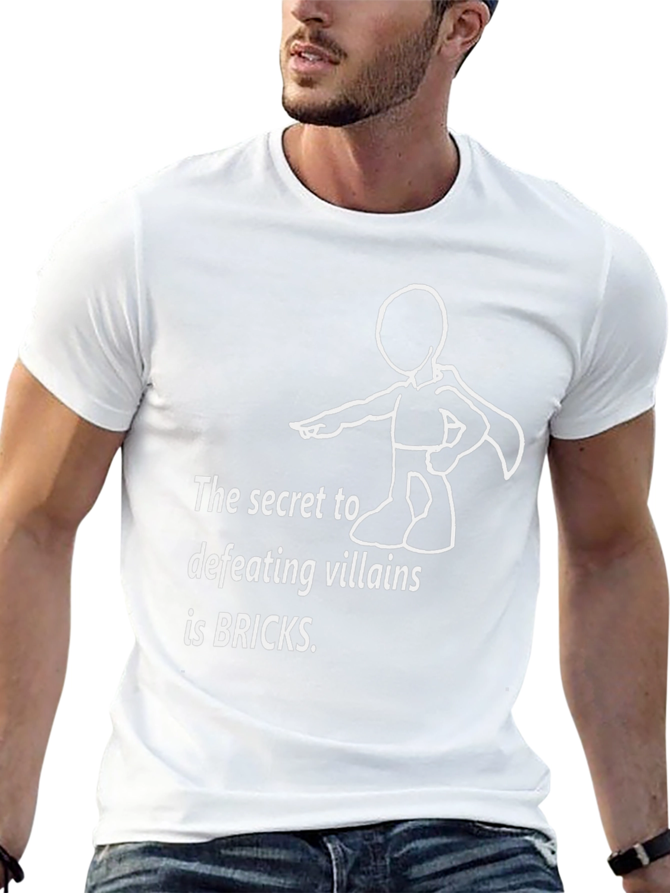 Secret to Defeating Villains Bricks T-Shirt