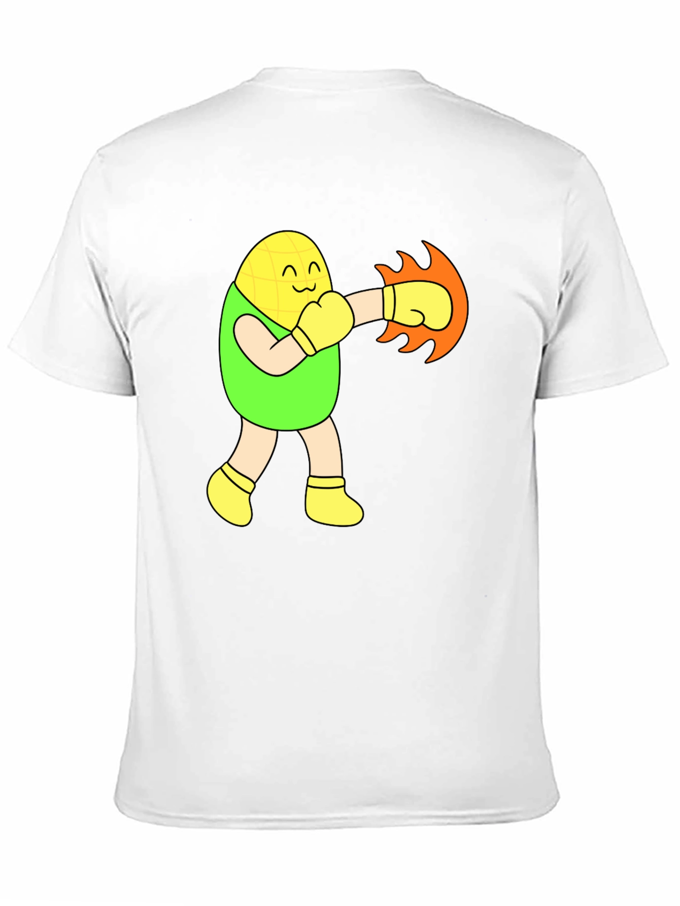 Funny Corn Boxer Black T-Shirt
