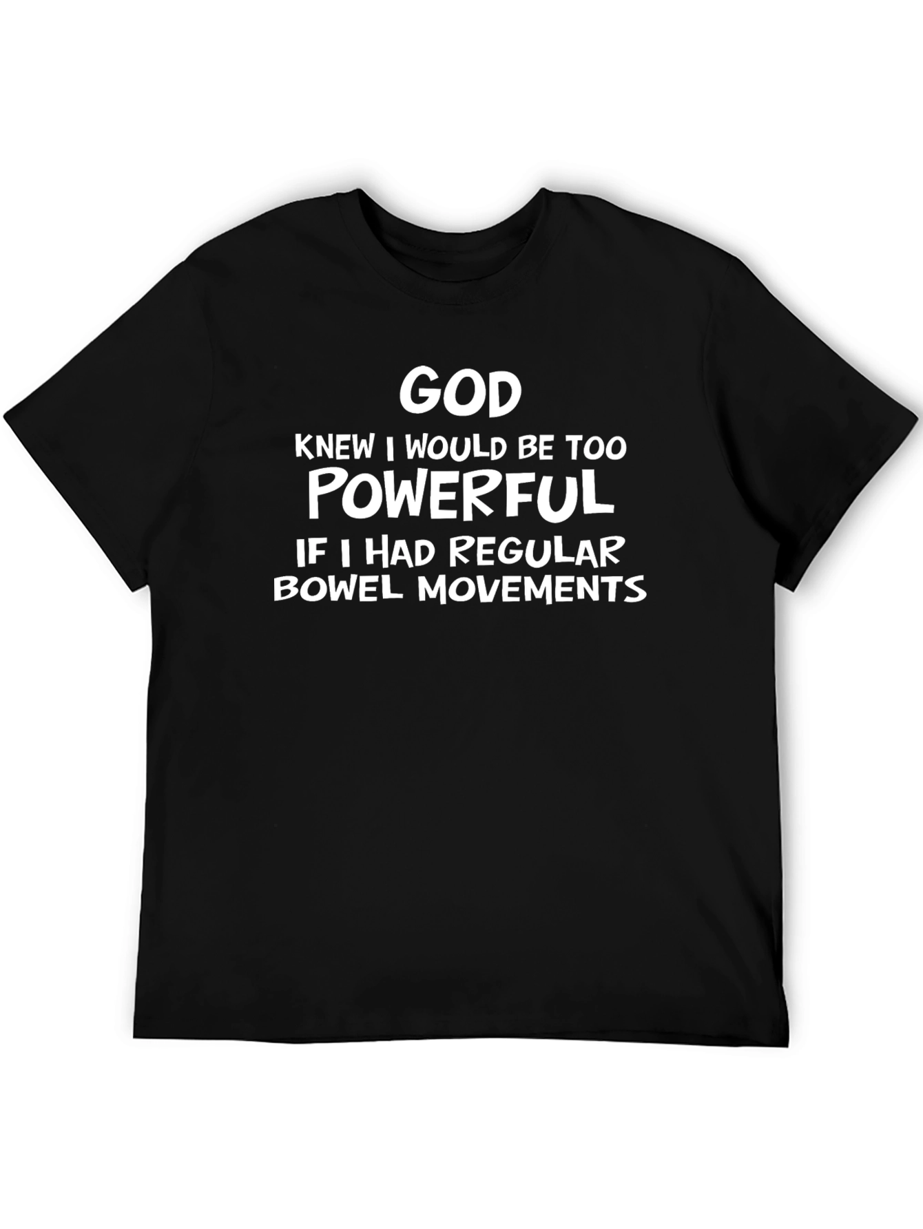 Funny Regular Bowel Movements Black T-Shirt