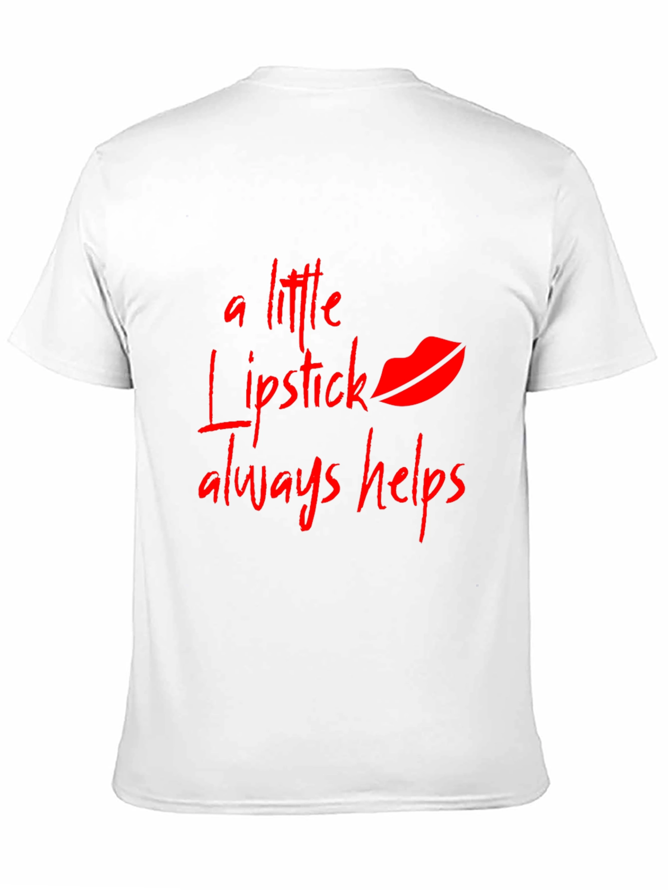Lipstick Helps Mens Black T-Shirt