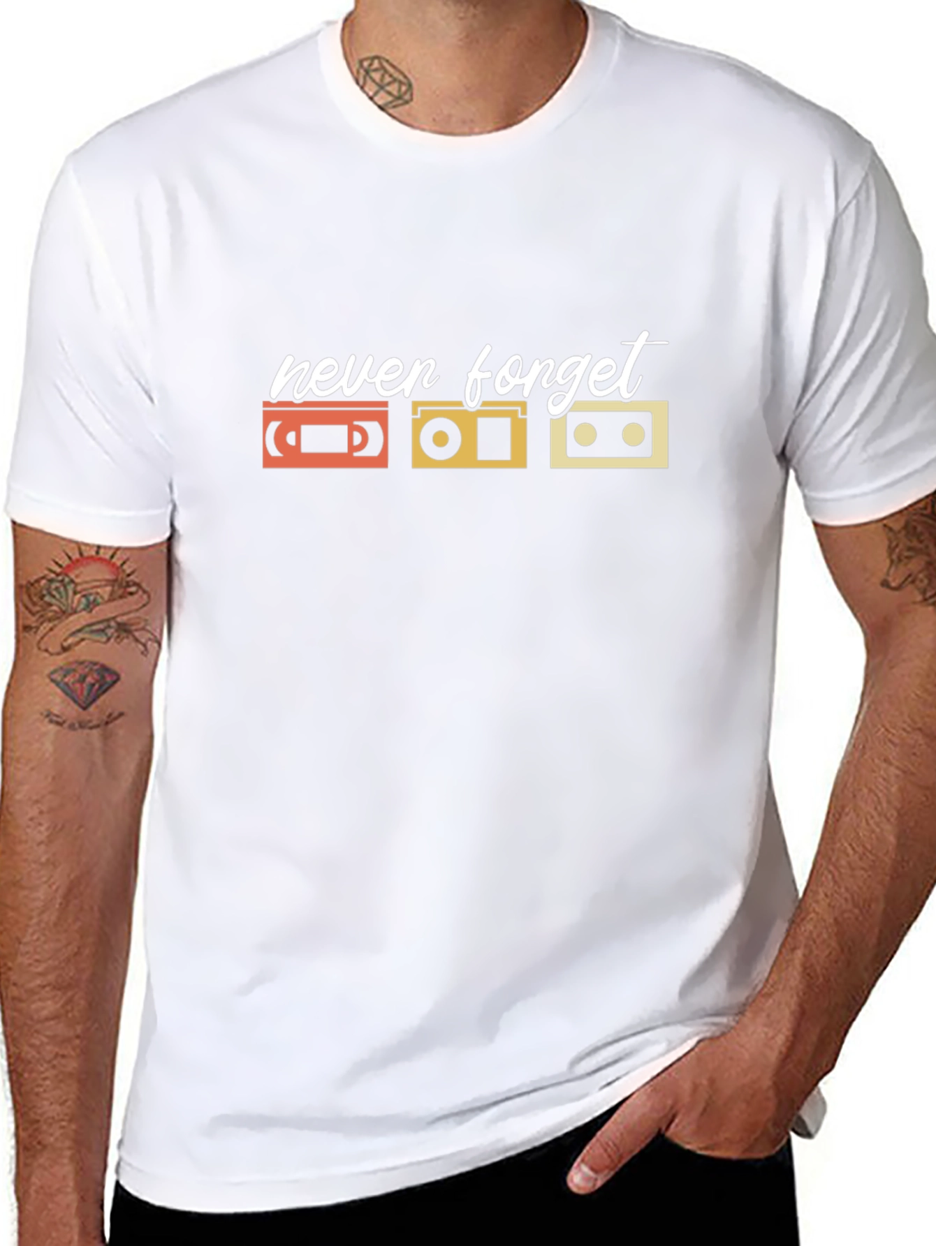 Never Forget Cassette Tape T-Shirt - Retro Style