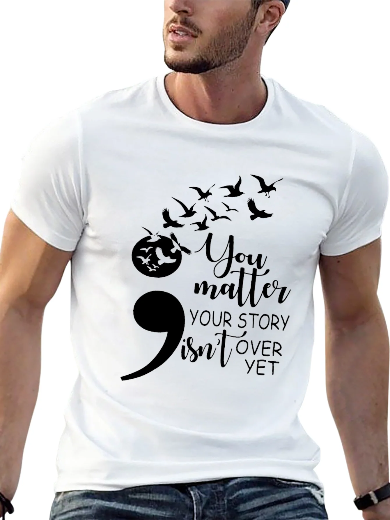 Semicolon Suicide Awareness Graphic Tee