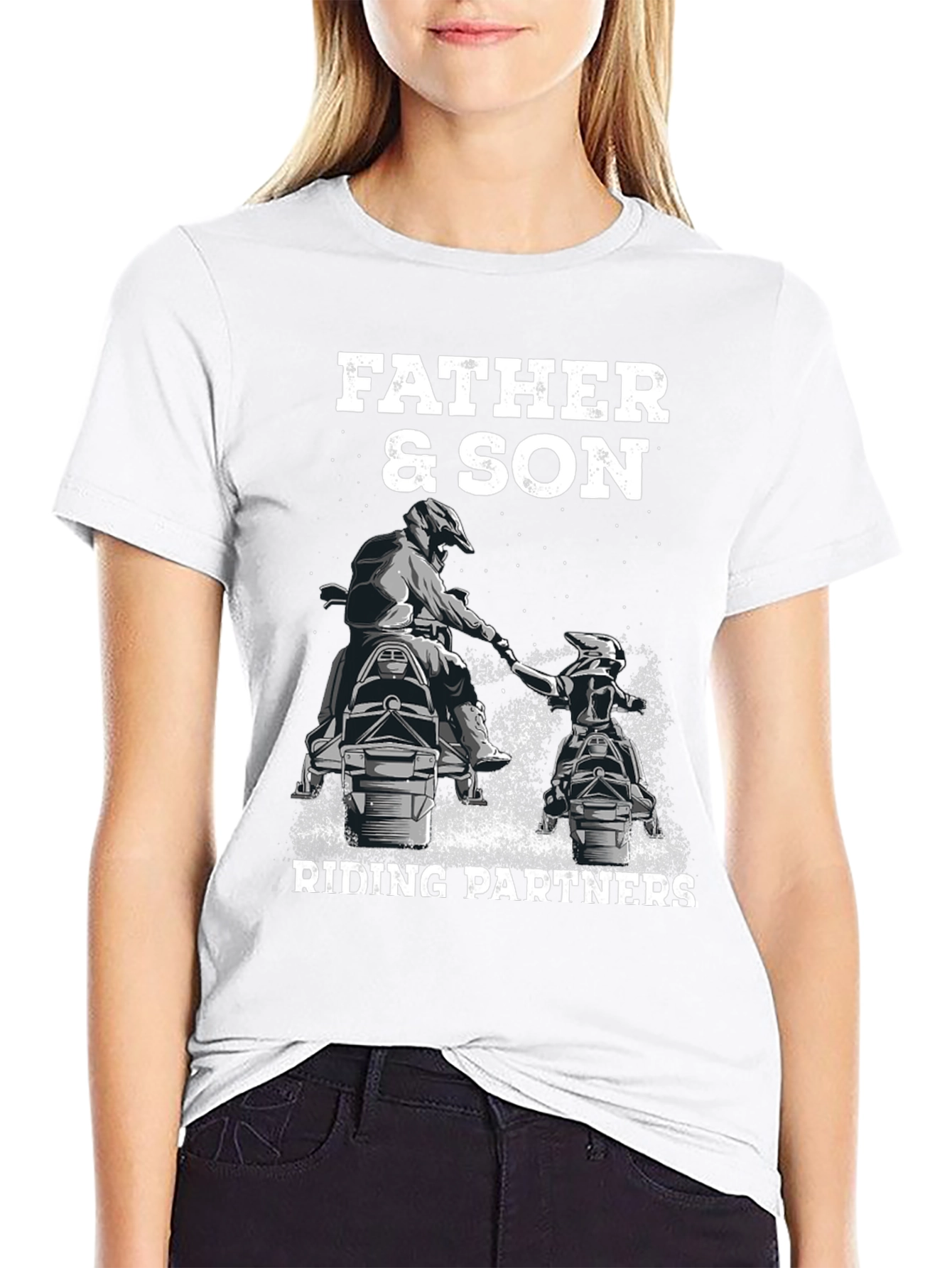Father & Son Riding Partners Black T-Shirt