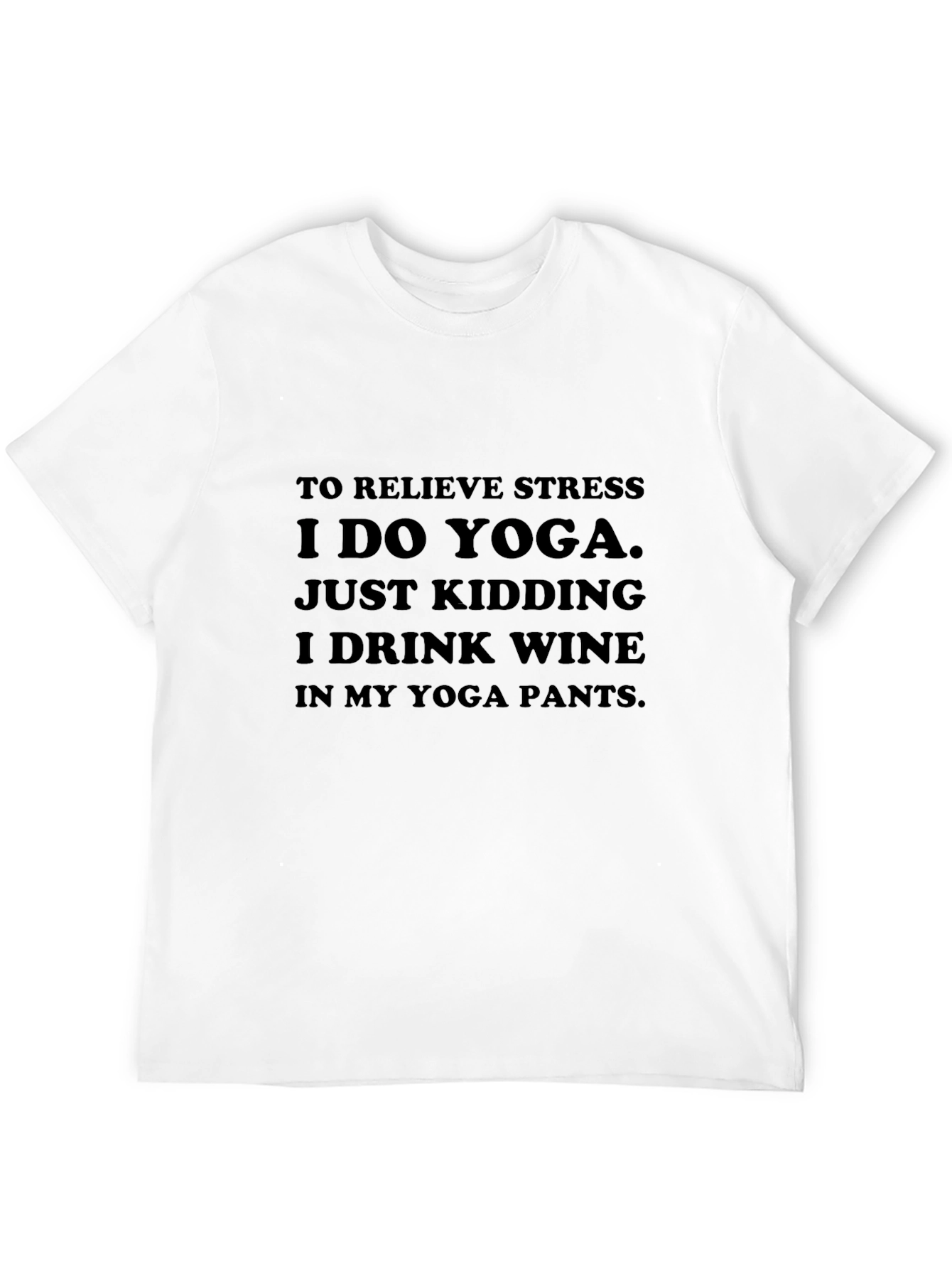 Yoga & Wine T-Shirt: Relieve Stress in Comfort