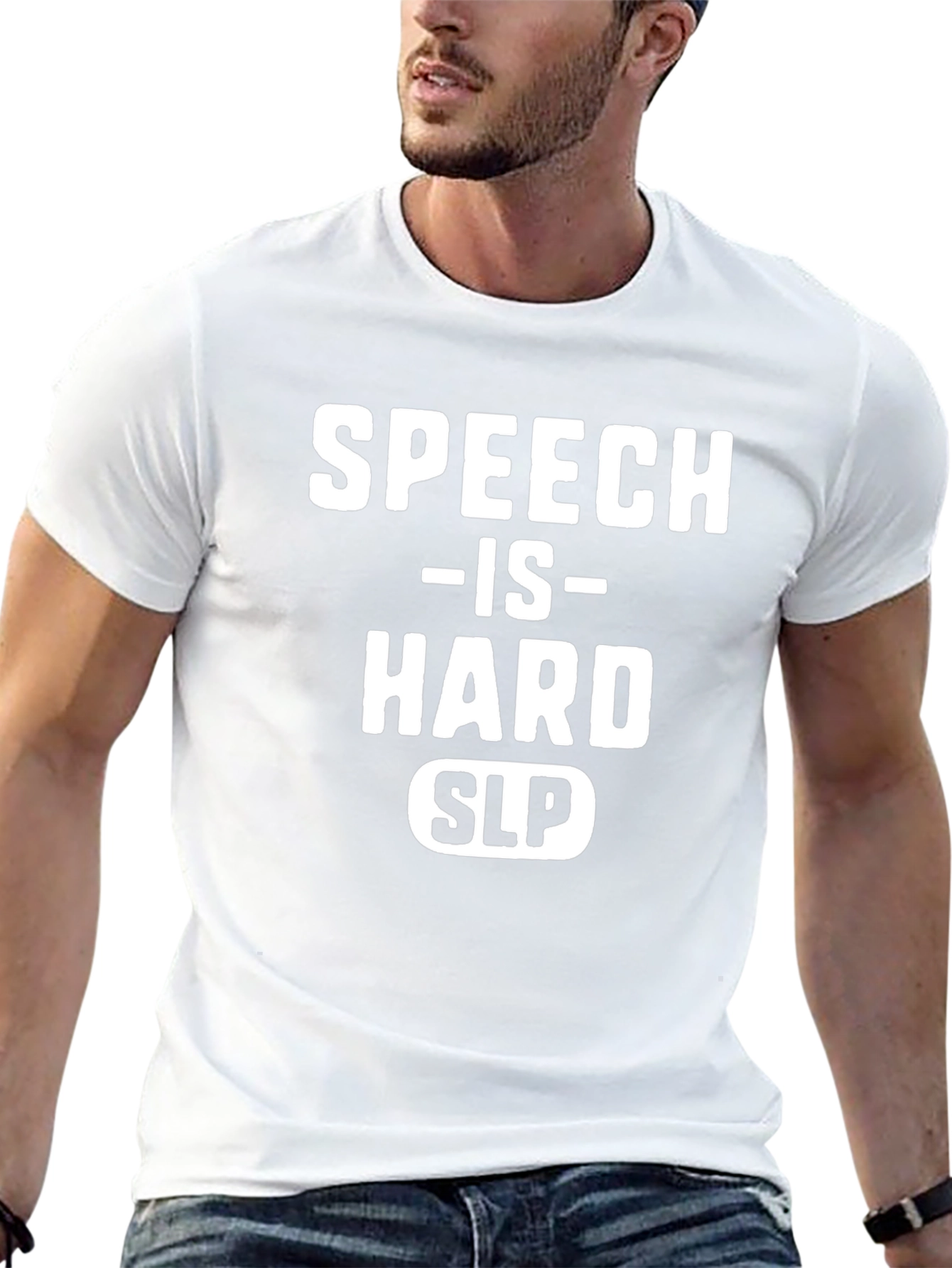Speech is Hard SLP Black T-Shirt