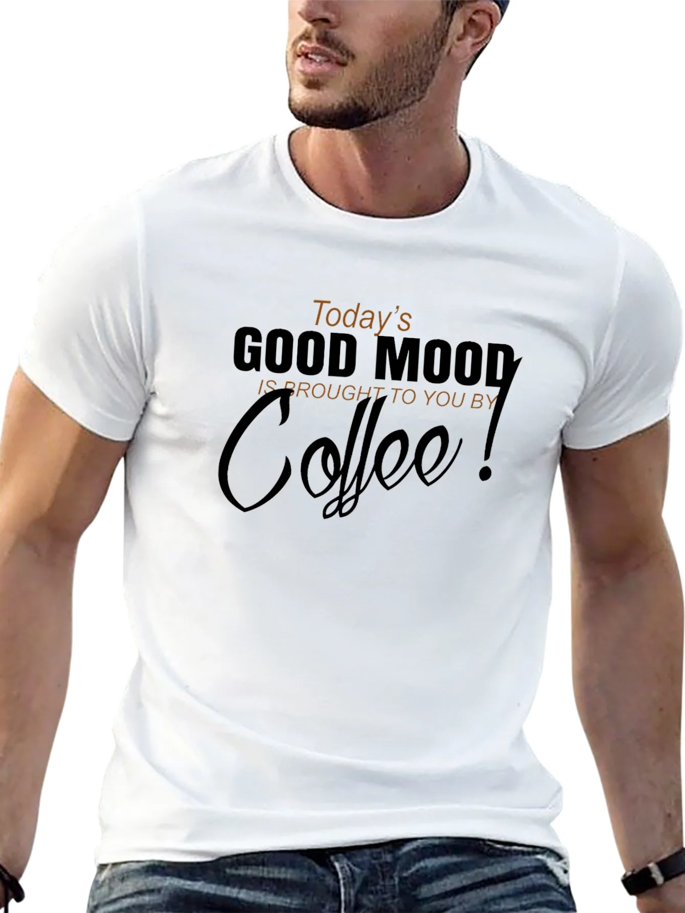 Todays Good Mood Coffee Black Graphic T-Shirt