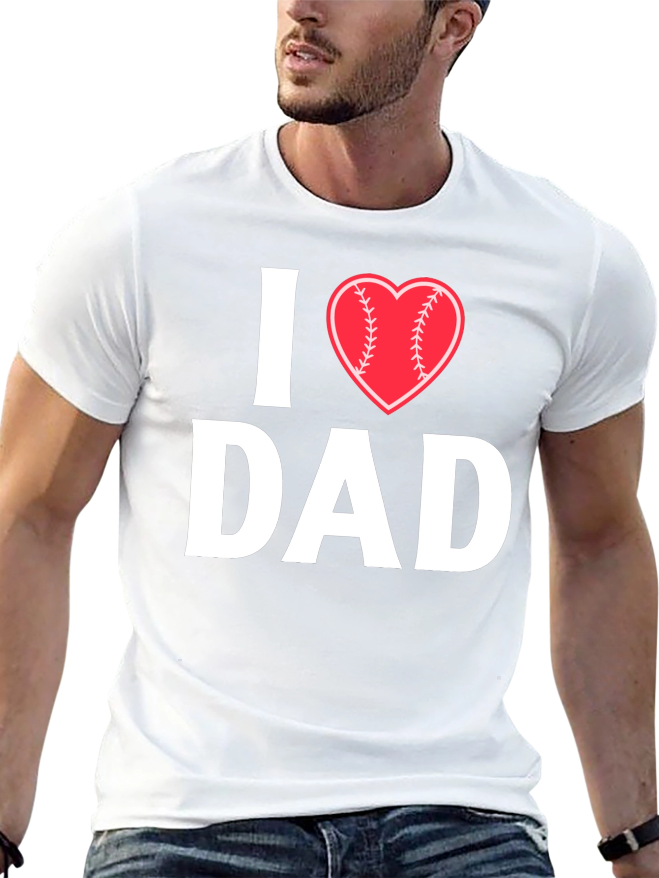 I Heart Baseball Dad T-Shirt