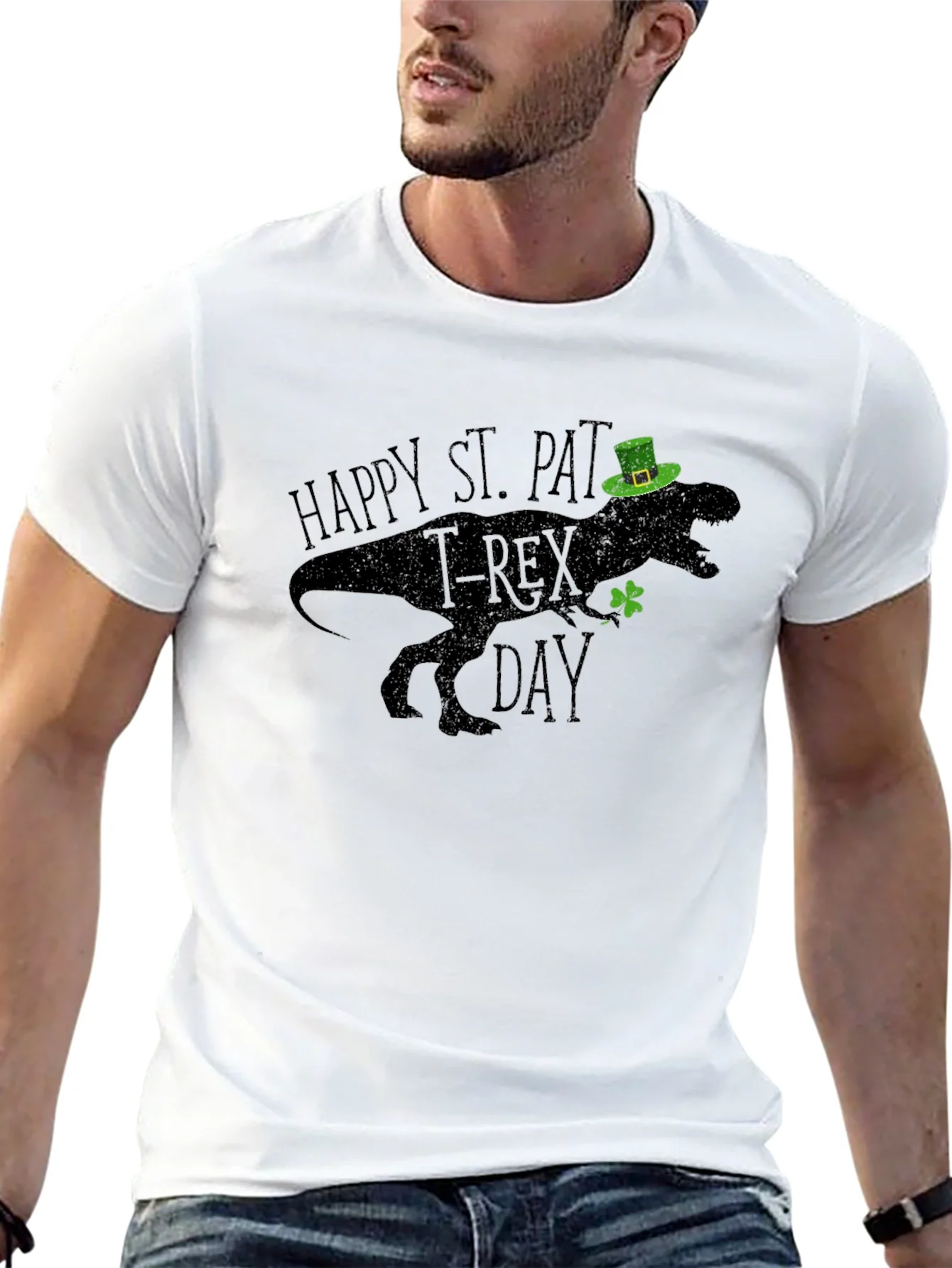 St. Pat-T-Rex Day Black T-Shirt