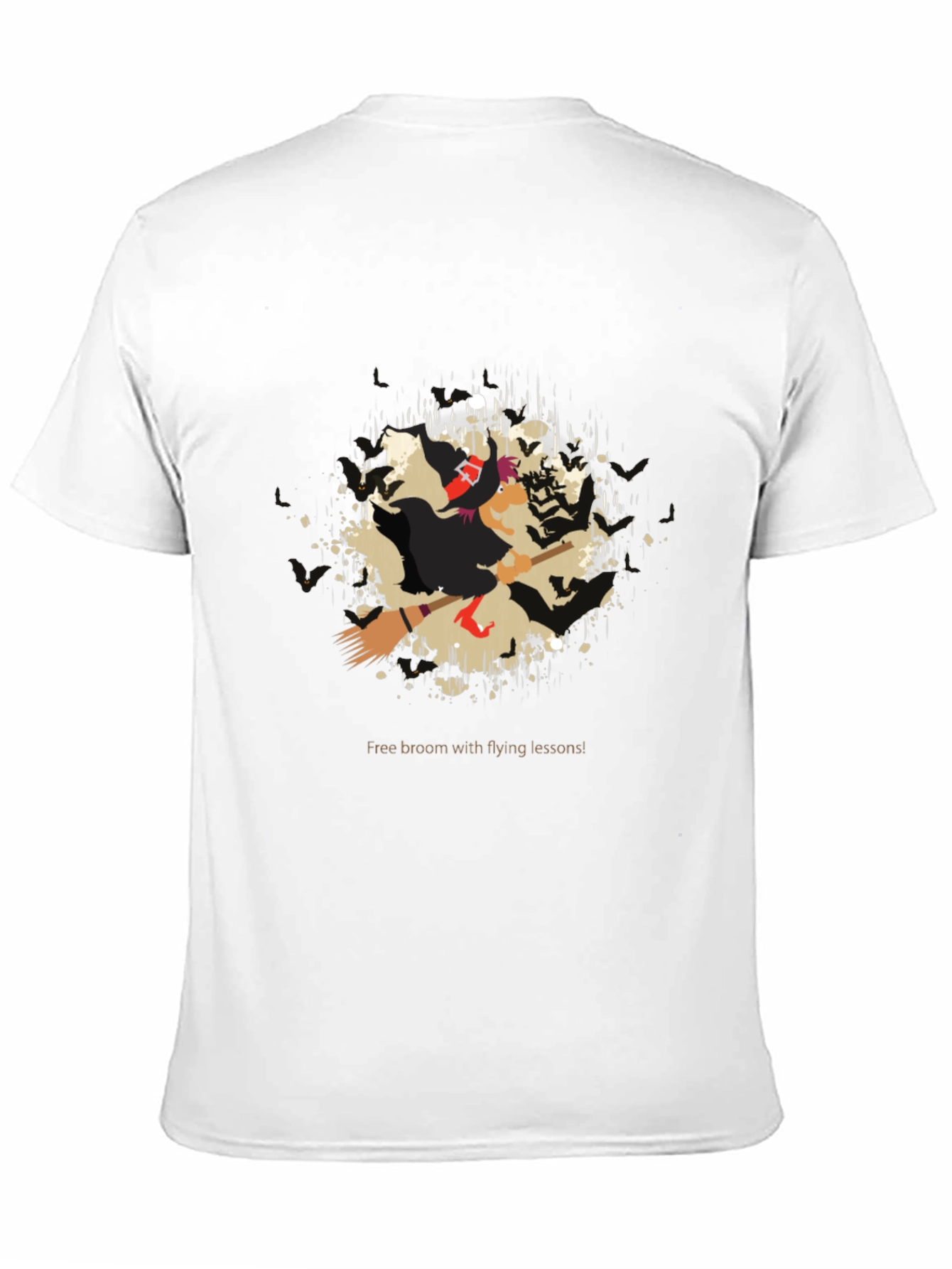 Halloween Witch T-Shirt: Free Broom & Flying Lessons!