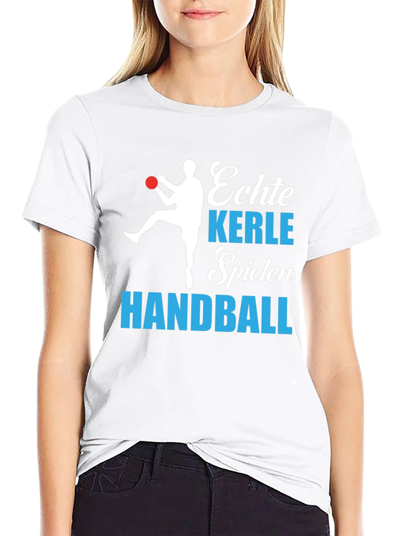 Echte Kerle Spielen Handball Graphic T-Shirt