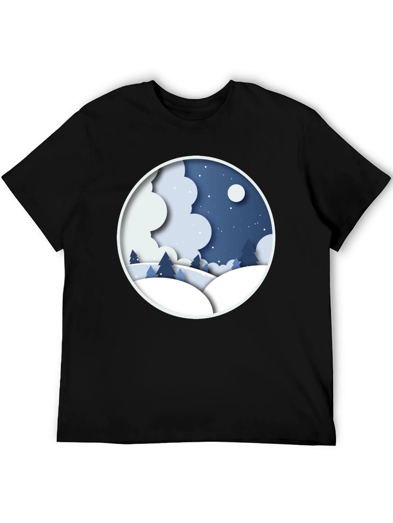 Winter Wonderland Graphic Tee - Black