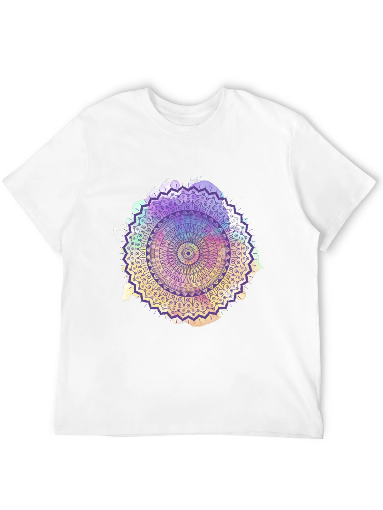 Mandala Print Black T-Shirt