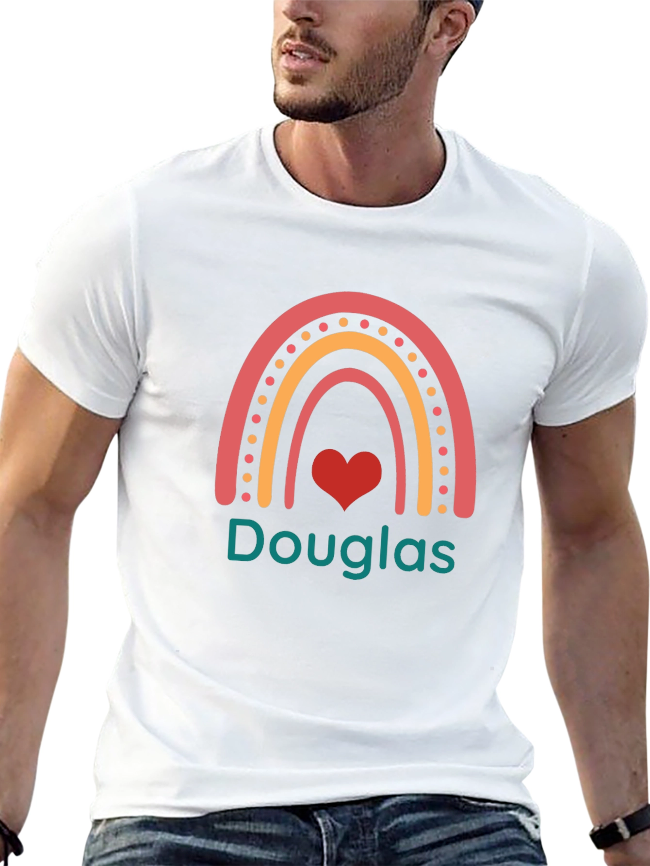 Douglas Rainbow Heart T-Shirt