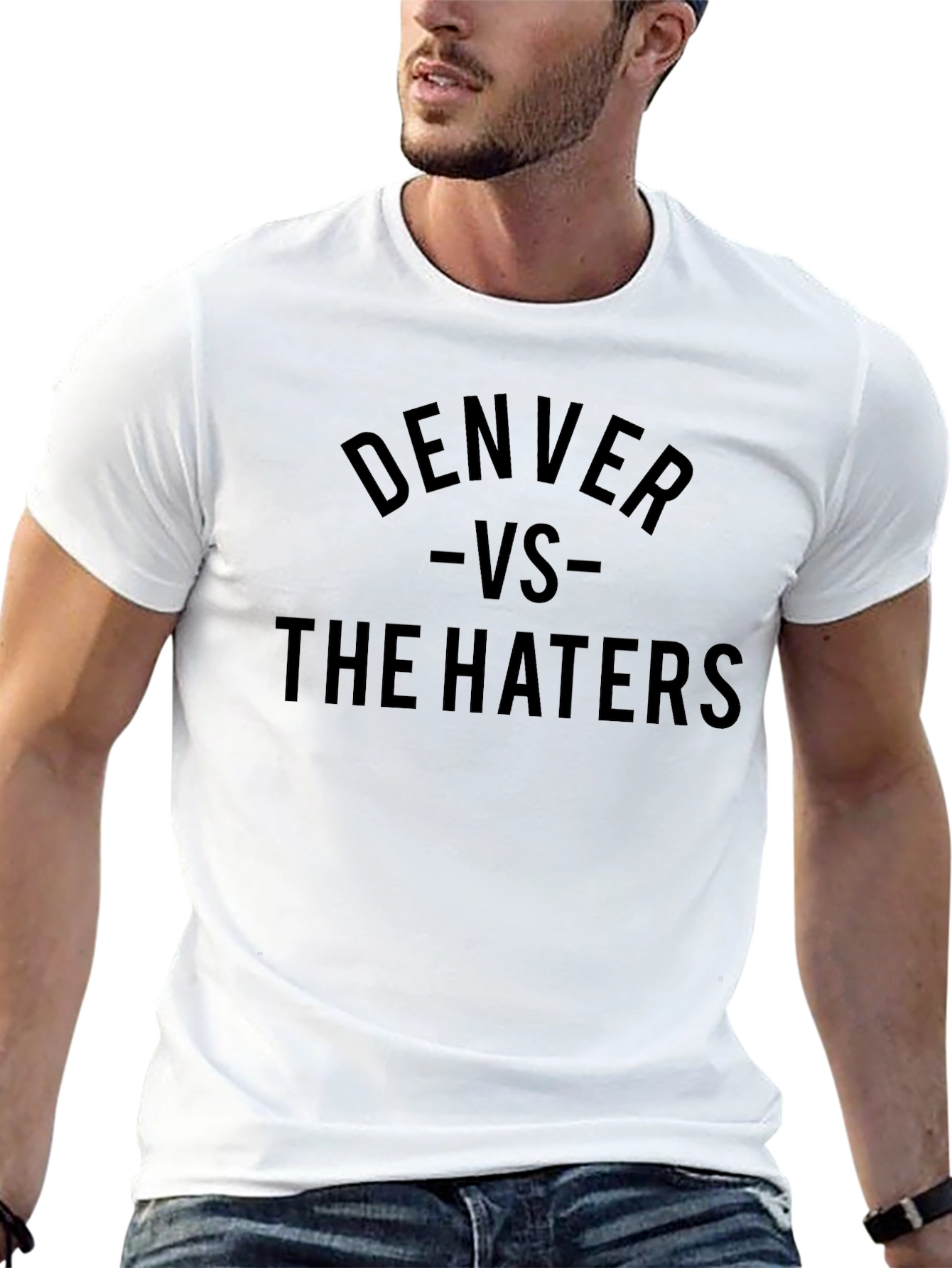 Denver Vs. The Haters Black Graphic Tee