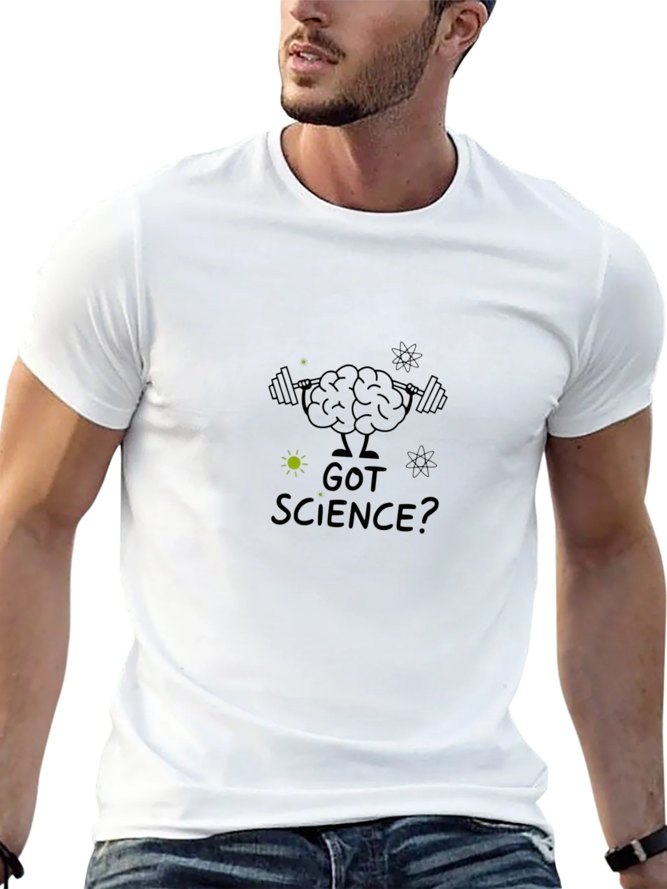 Science Brain Powerlifting T-Shirt