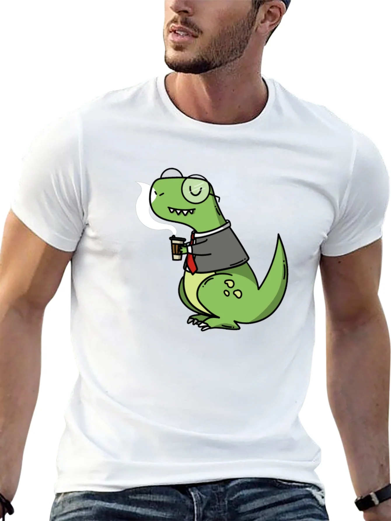 Dino Coffee T-Shirt - Stylish & Unique