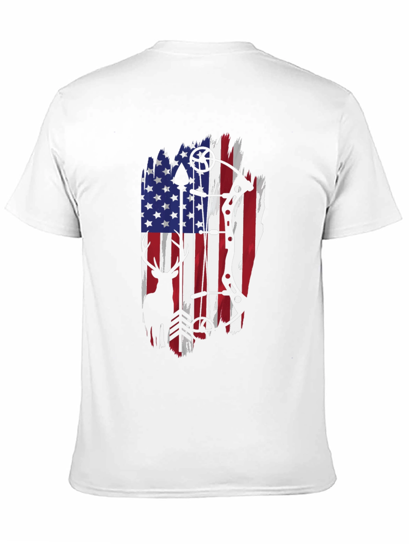 American Flag Deer Hunting T-Shirt