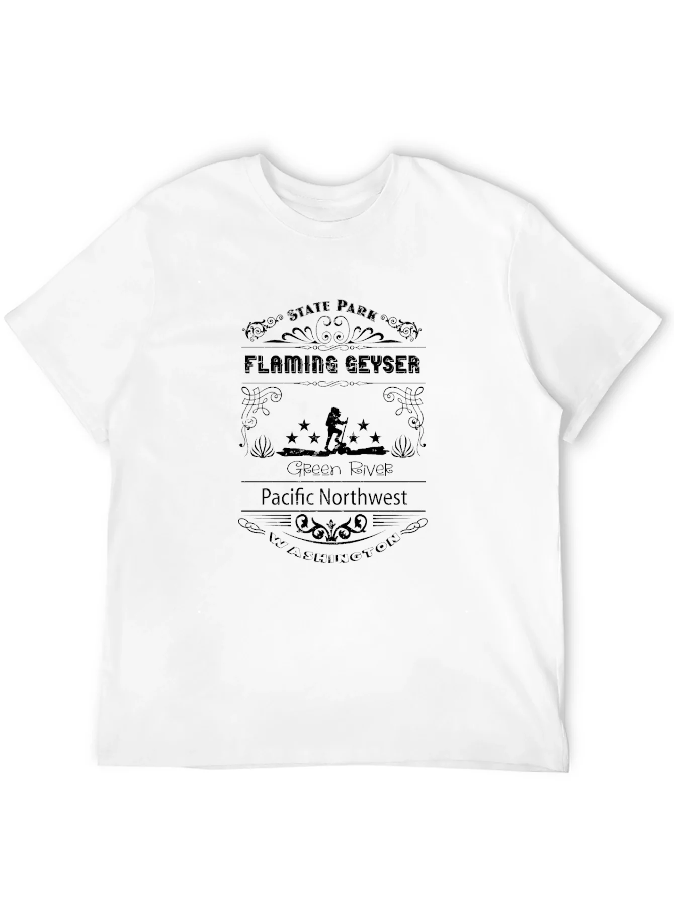 Flaming Geyser State Park Black T-Shirt