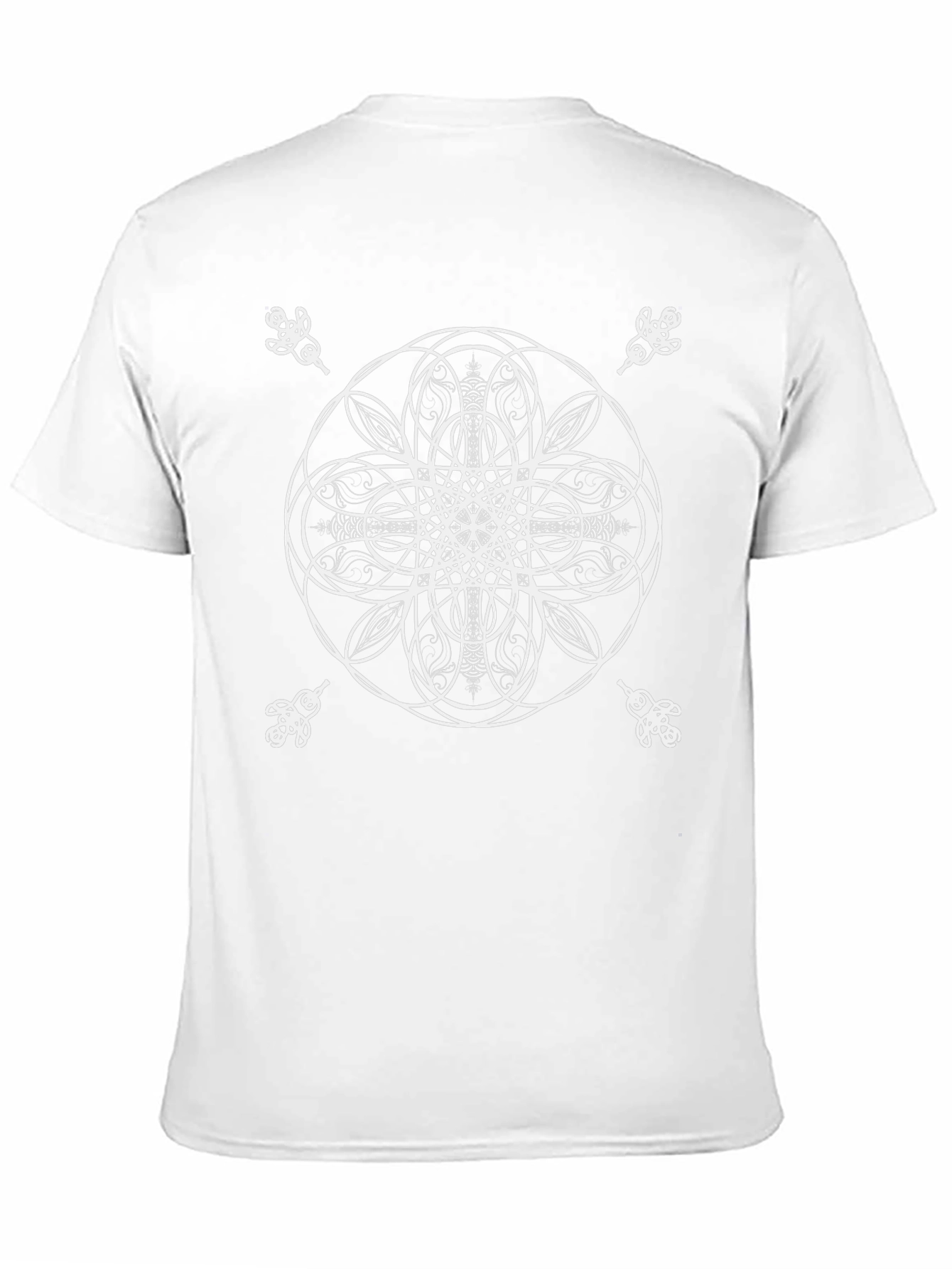 Abstract Geometric Graphic Tee - Black