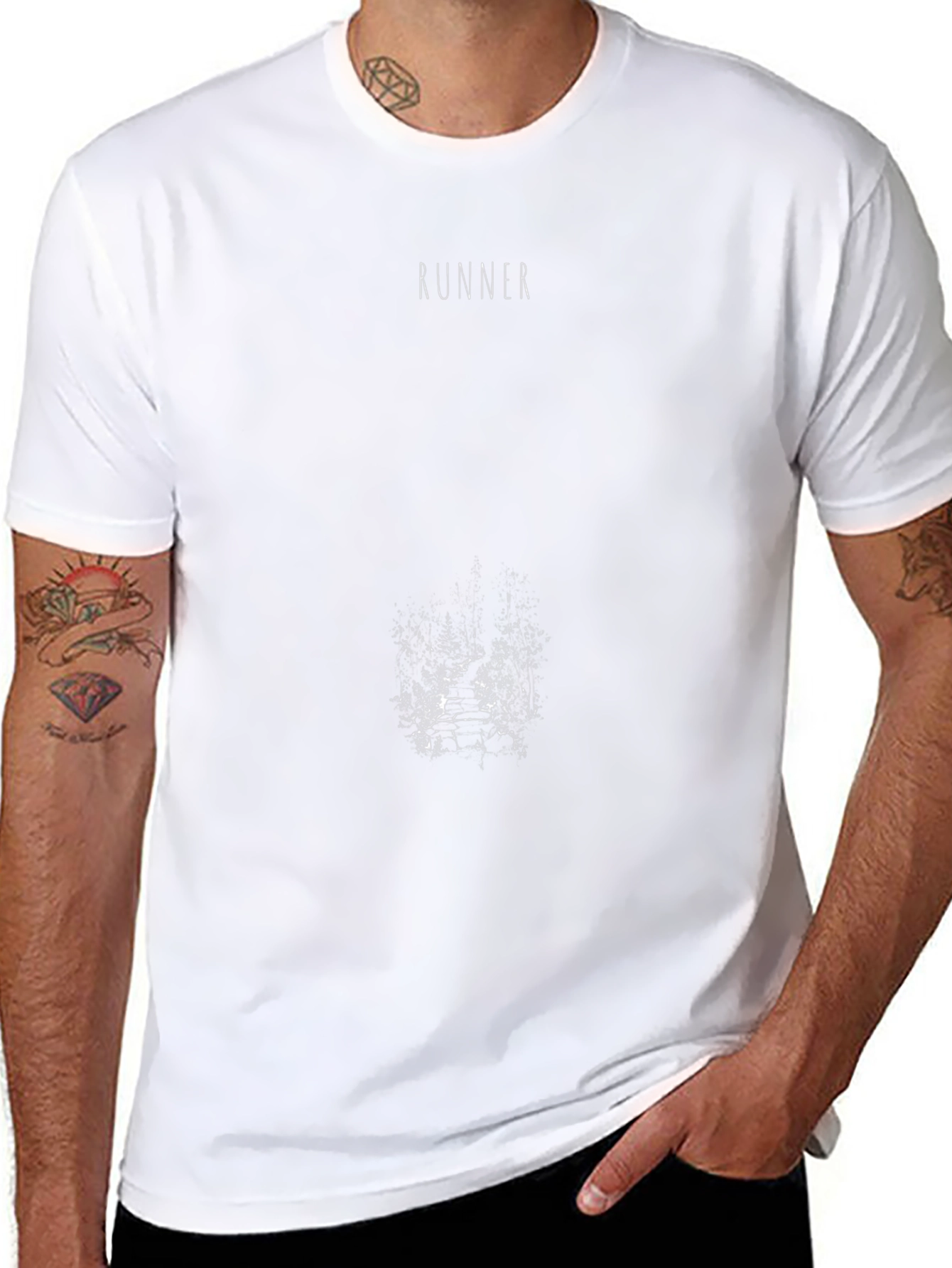 Runner Black Graphic Tee