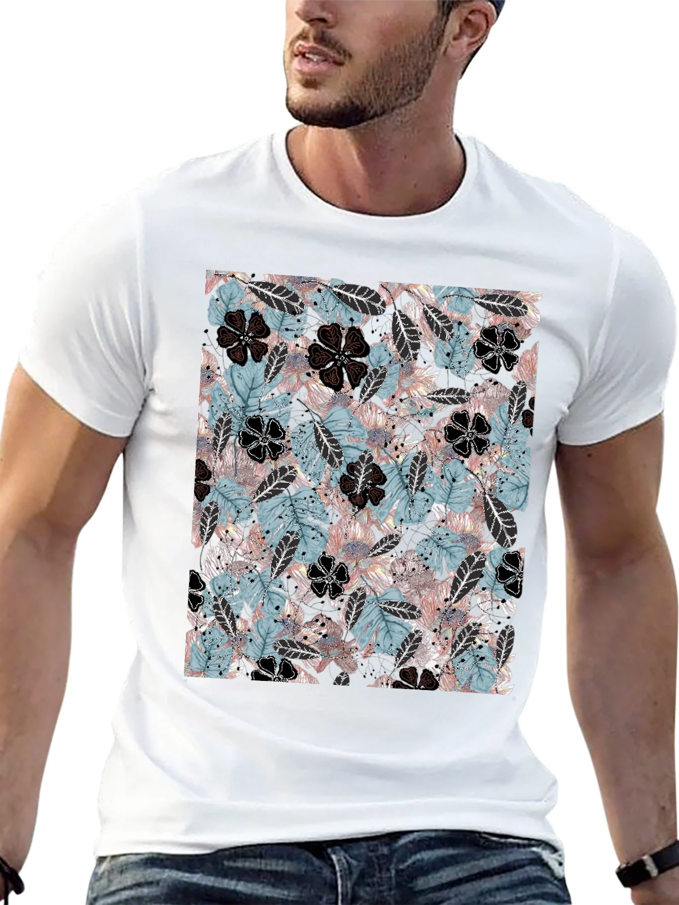 Tropical Floral Print T-Shirt