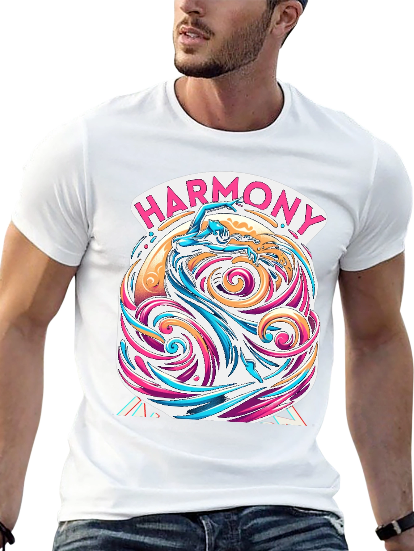 Harmony Vortex Graphic T-Shirt - Black