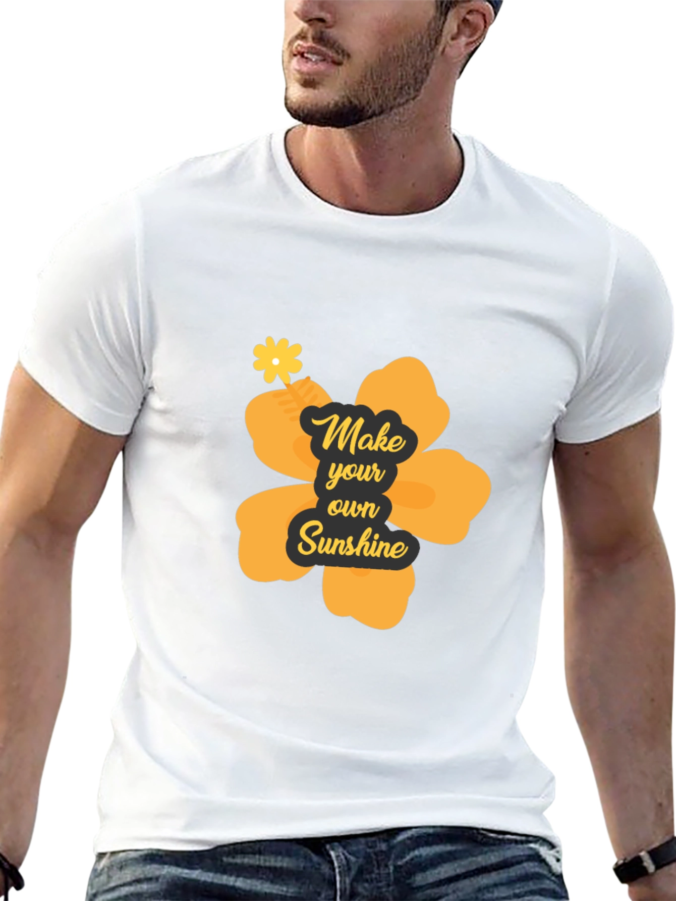 Make Your Own Sunshine Black Graphic T-Shirt