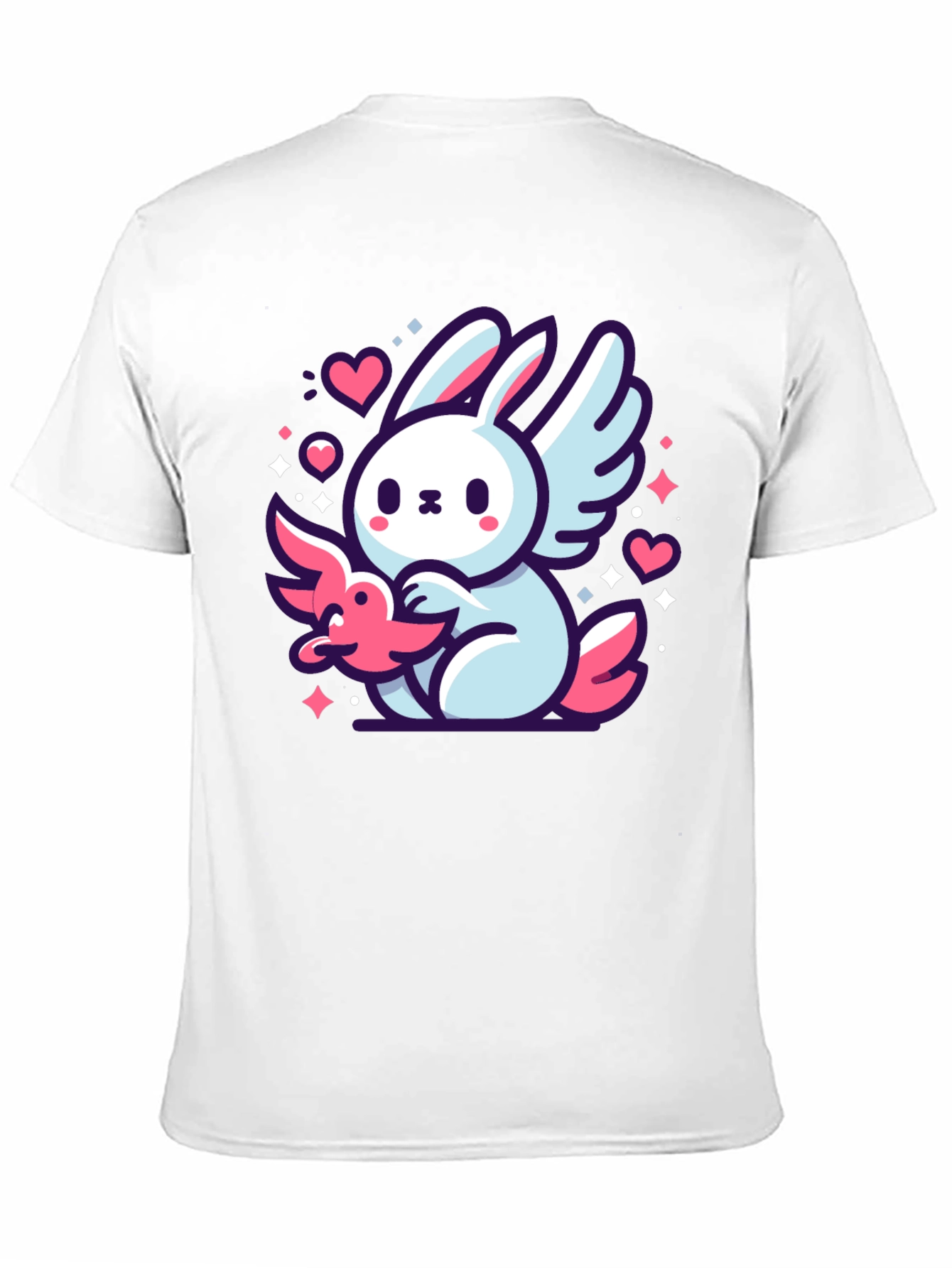 Cute Bunny Angel Graphic T-Shirt