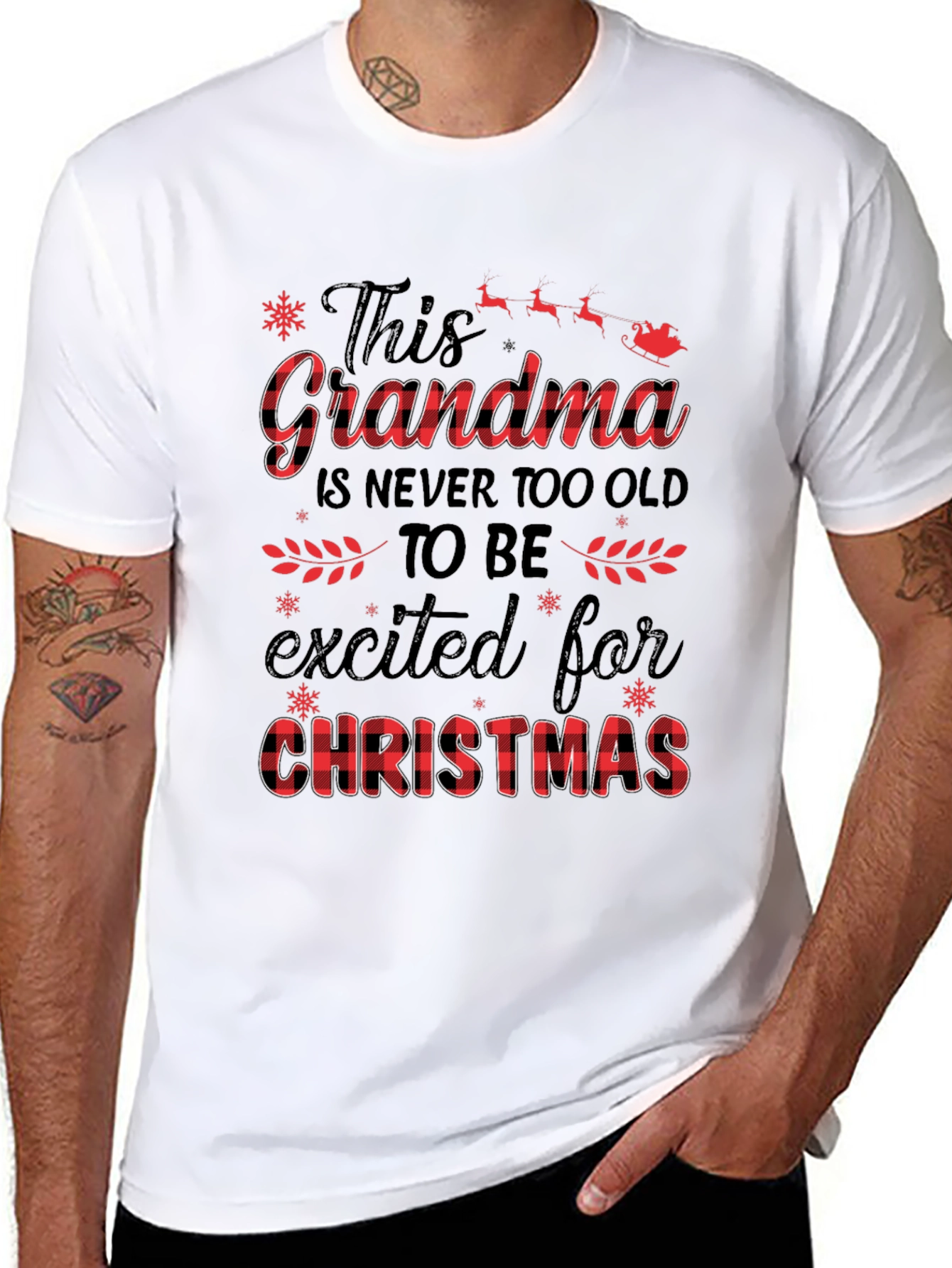 Grandma Christmas T-Shirt - Festive Holiday Apparel