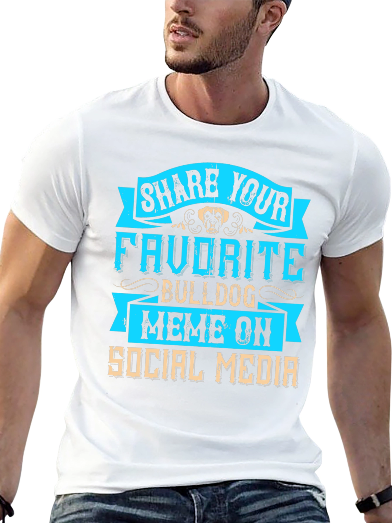 Bulldog Meme Social Media T-Shirt