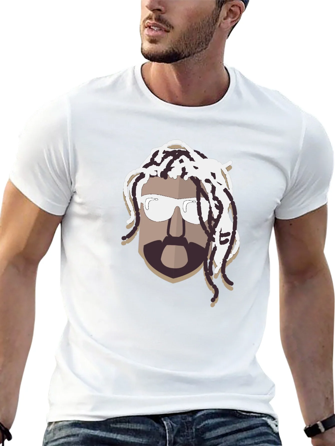 Cool Graphic T-Shirt with Rasta Man Design