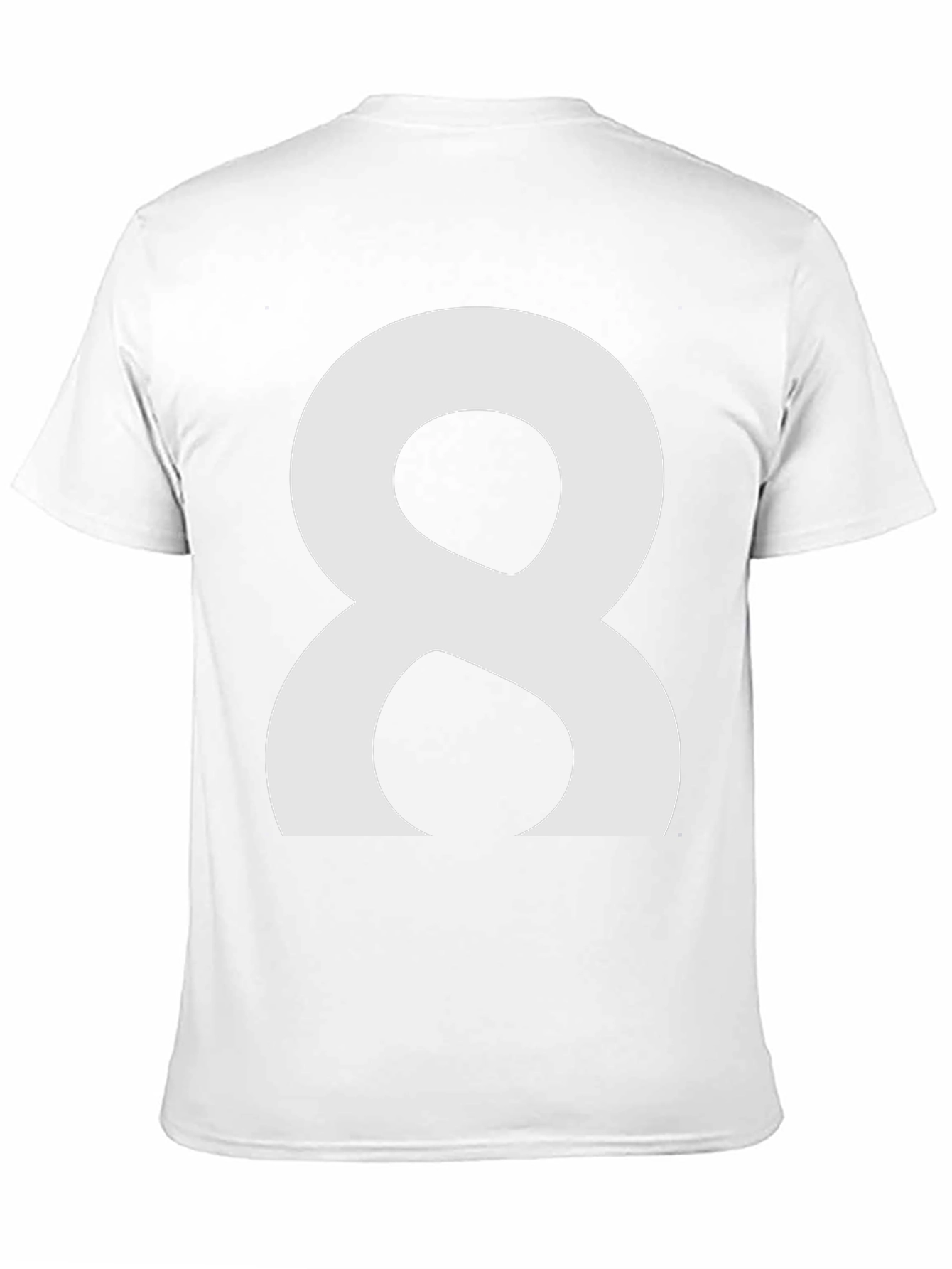 Number 8 Graphic Tee - Black Cotton Shirt