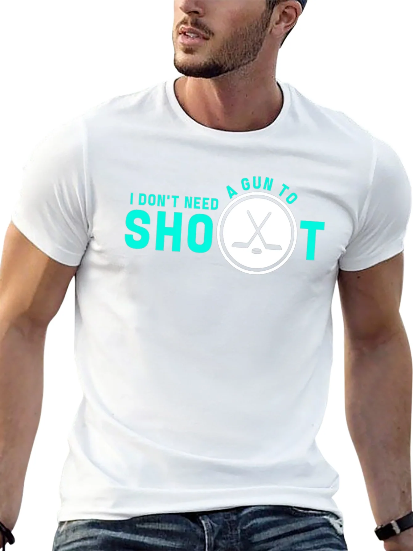 Hockey Shoot T-Shirt - I Dont Need A Gun!