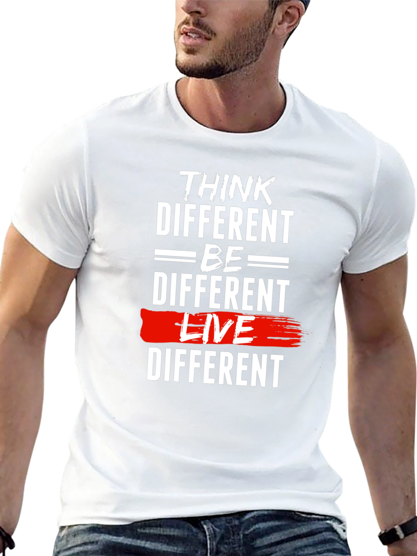 Think Different Graphic Tee - Black