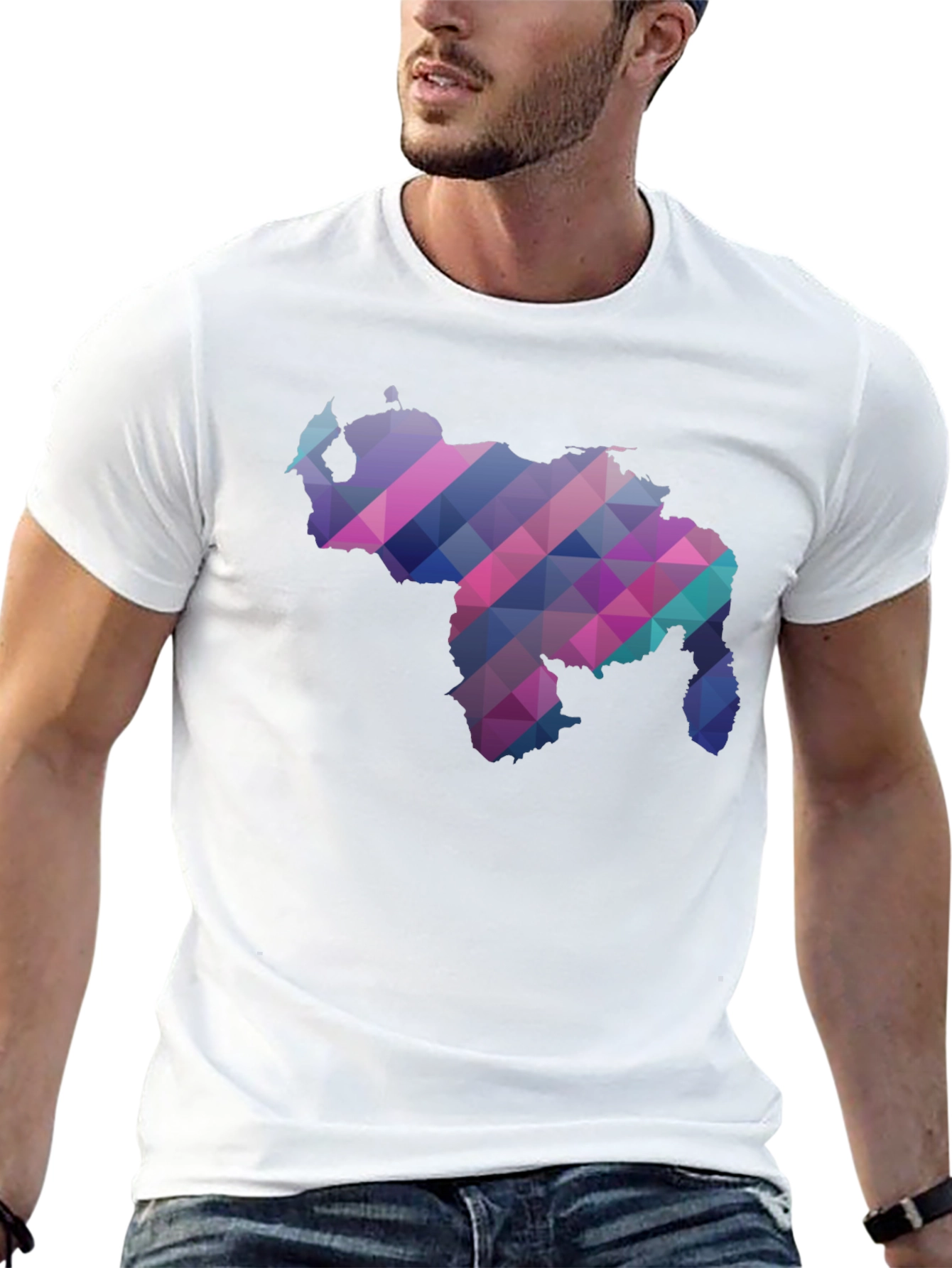 Venezuela Map Geometric Graphic T-Shirt