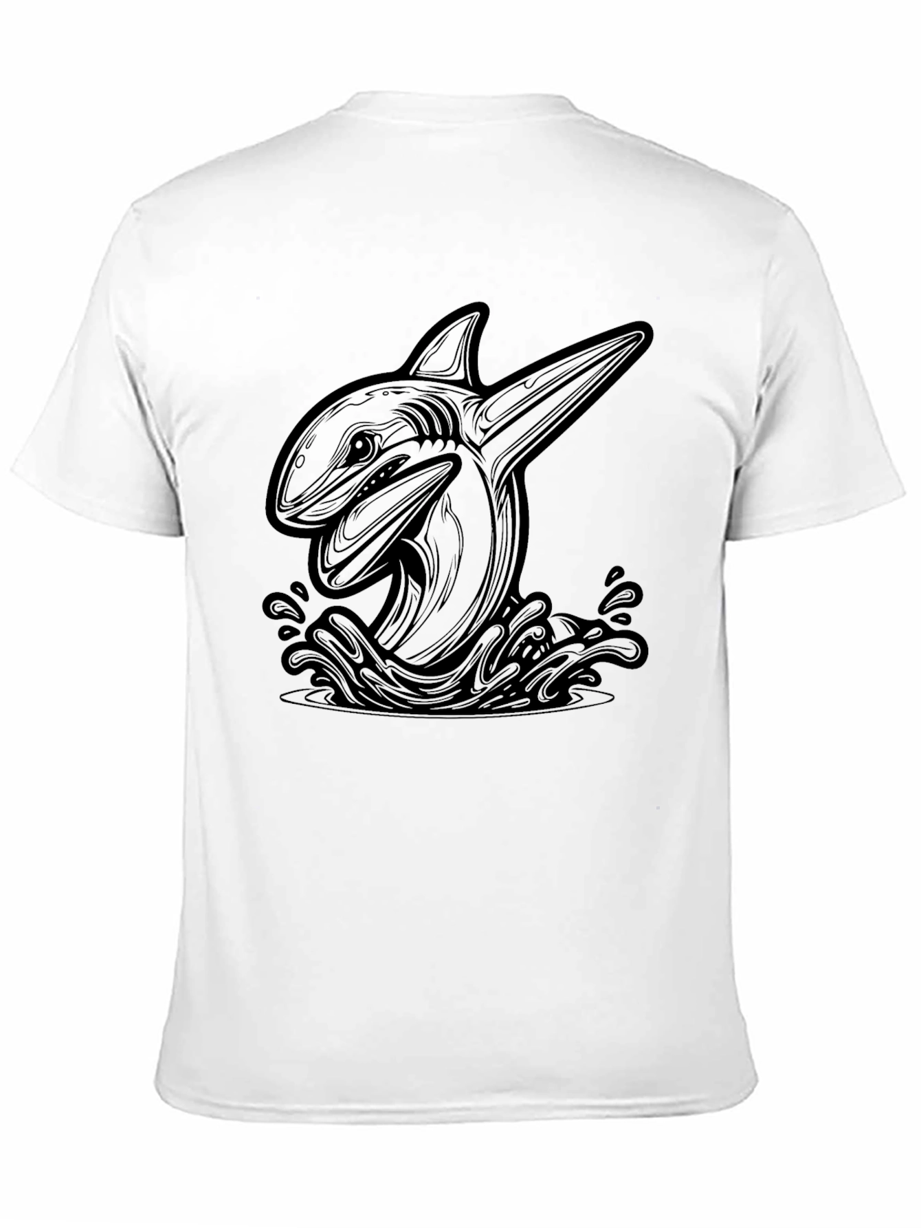 Orca Whale Graphic Black T-Shirt