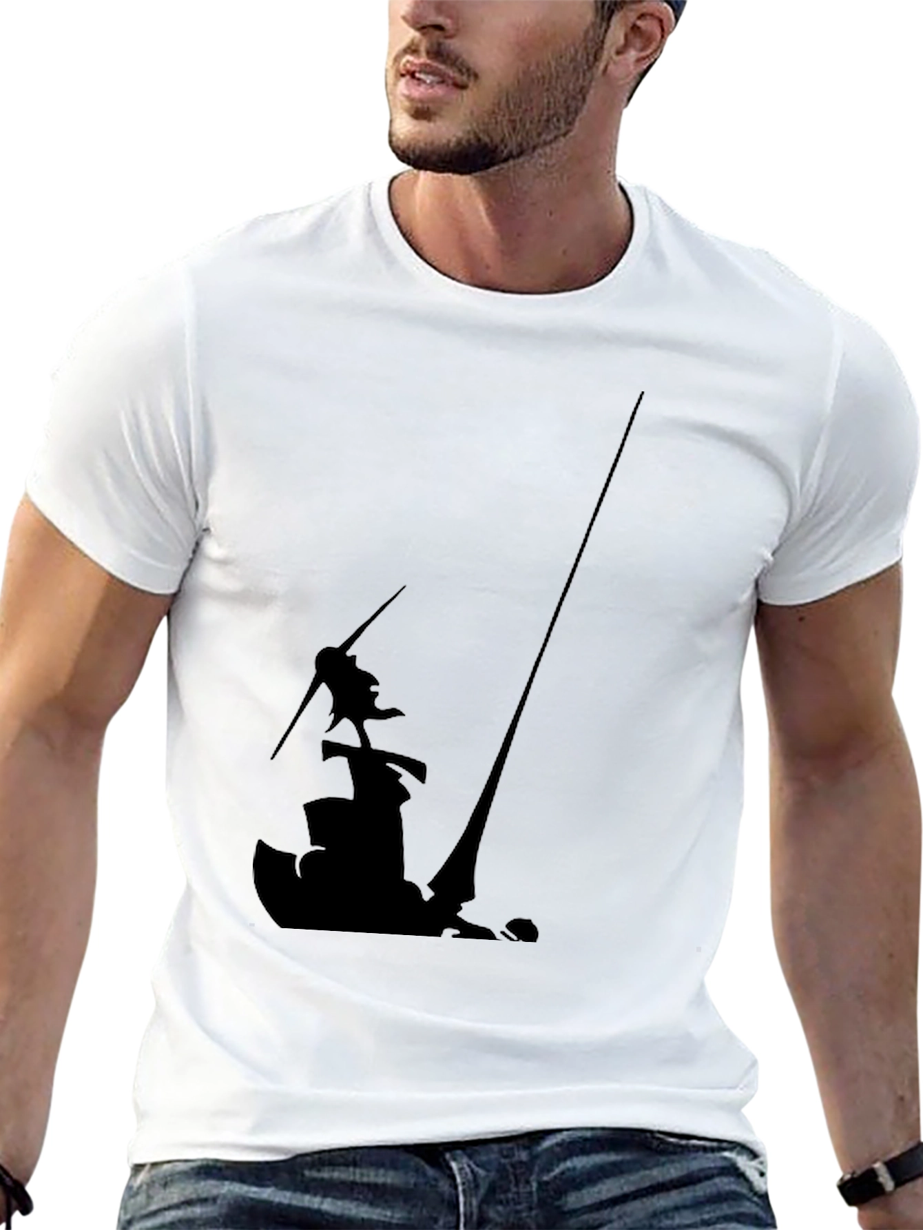 Silhouette Graphic Black Tee