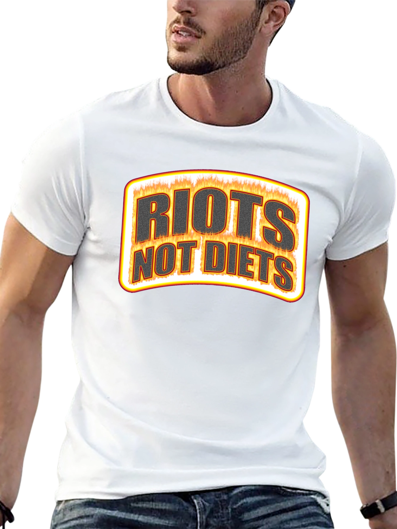 Riots Not Diets Graphic Tee - Black