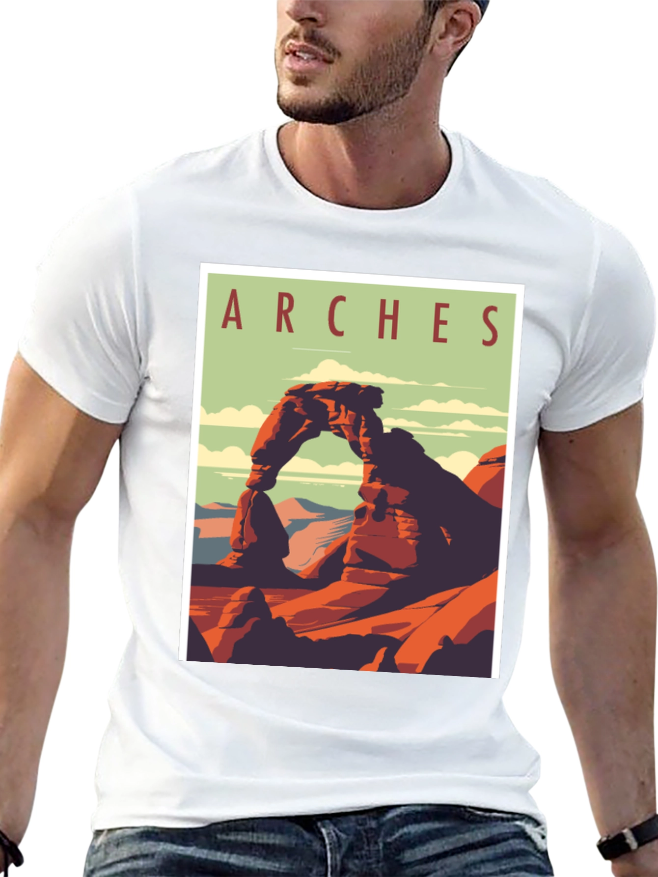 Arches National Park Graphic Tee - Retro Travel T-Shirt