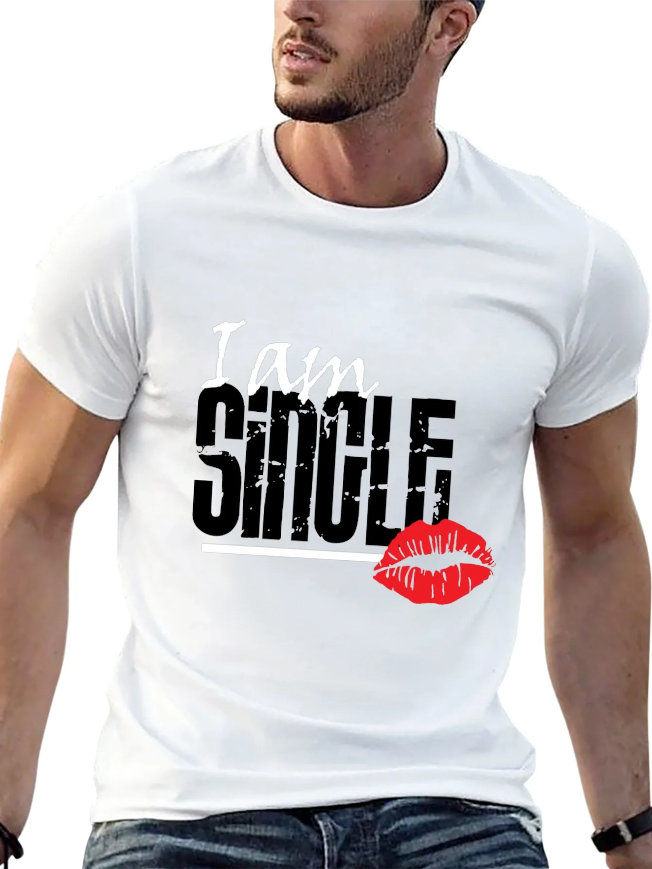 I am SINGLE Graphic T-Shirt - Black