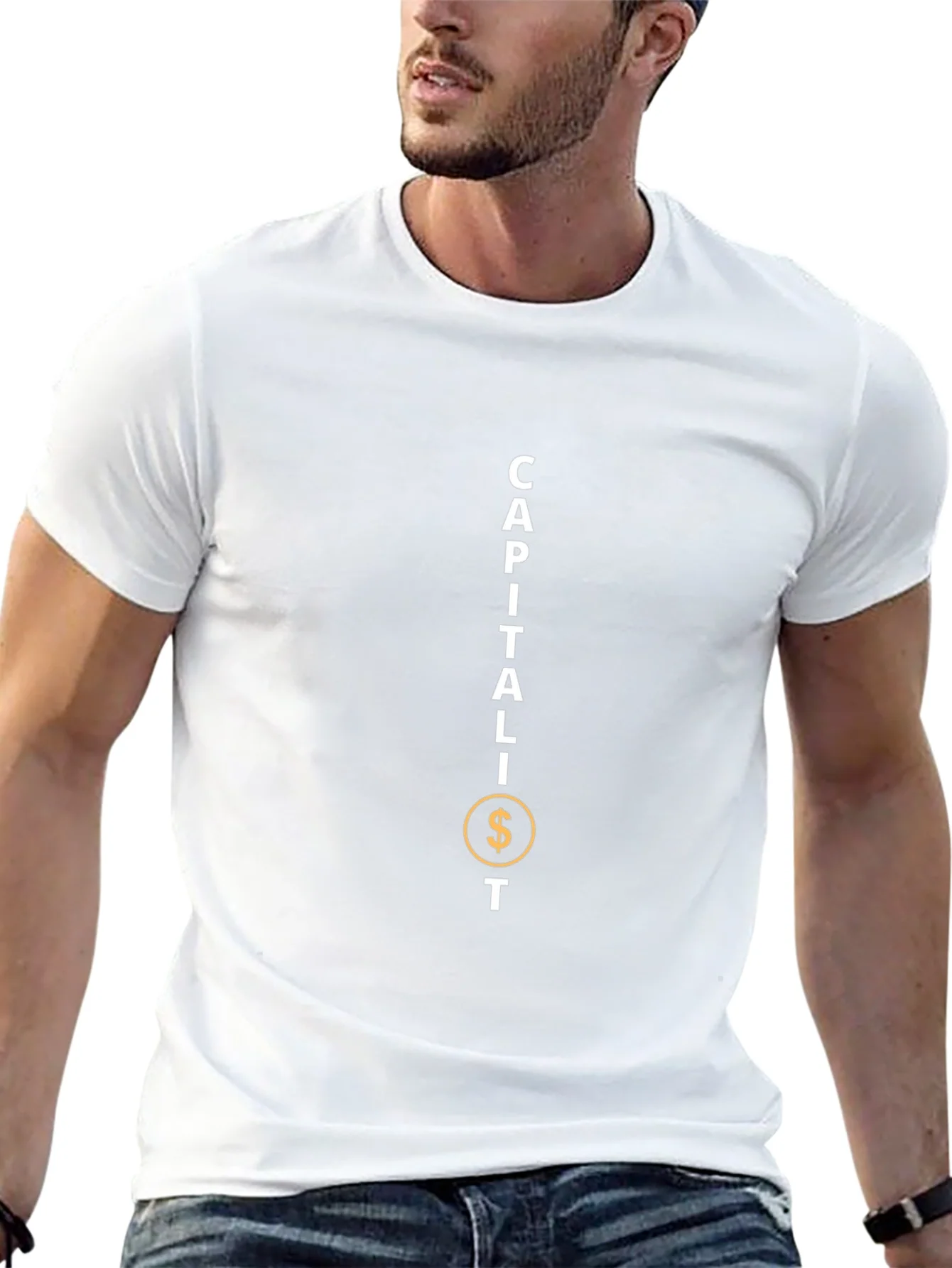 Capitalist Tee - Black Cotton Crew Neck