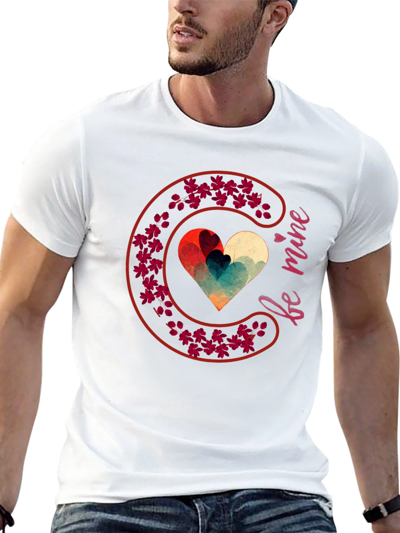 Be Mine Heart Valentines T-Shirt