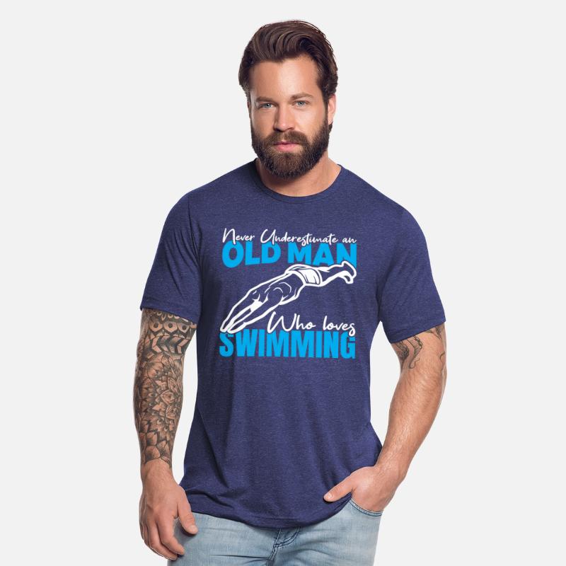 An Old Man Who Loves Swimming