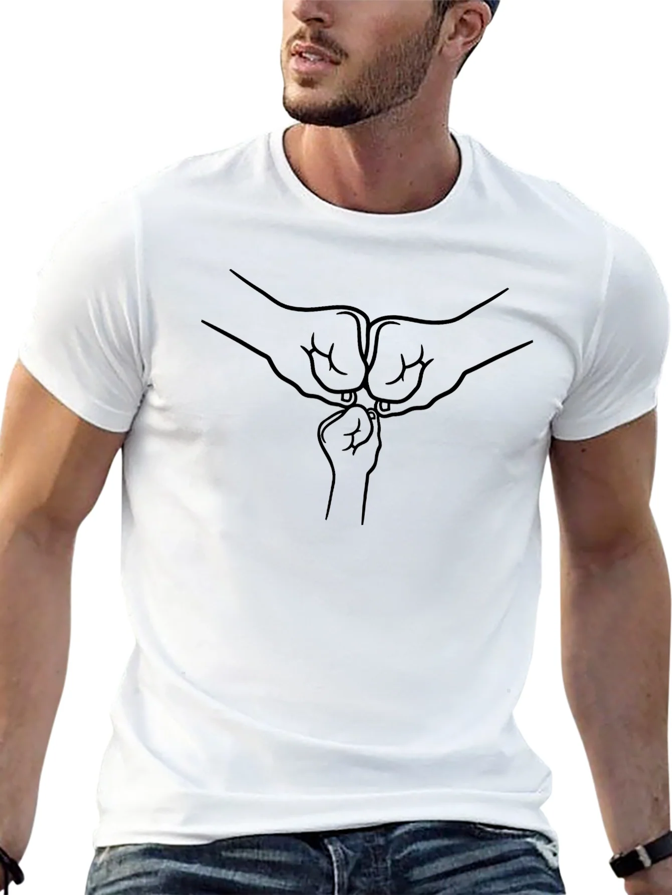 Family Fist Bump Black T-Shirt
