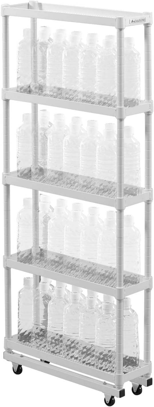 Bauhutte BHS-150-WH Slim Bottle Rack, Plastic Bott - Premium Quality