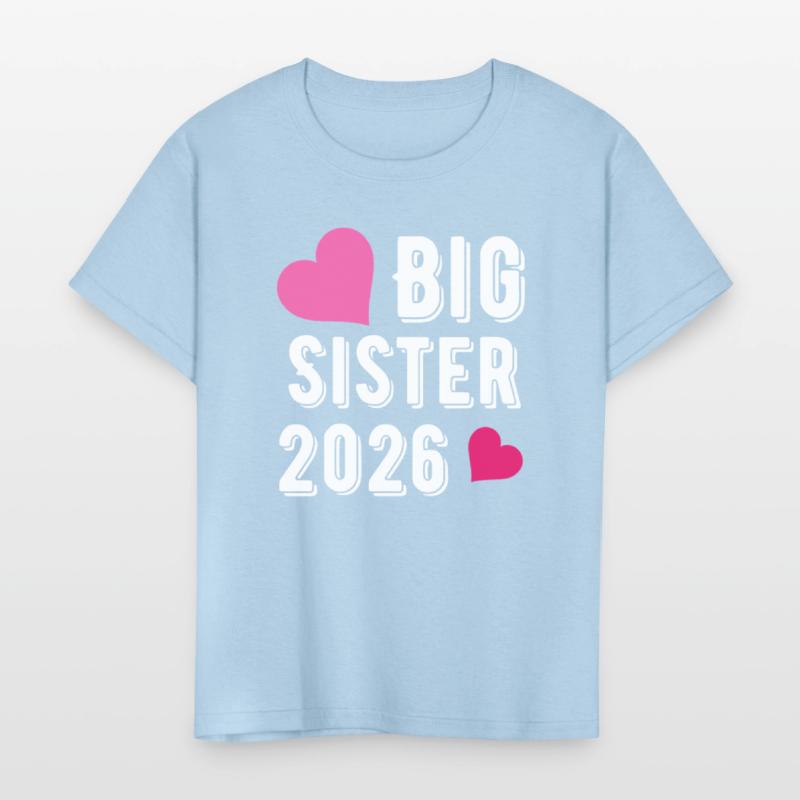 Big Sister 2026 Pink Heart Design