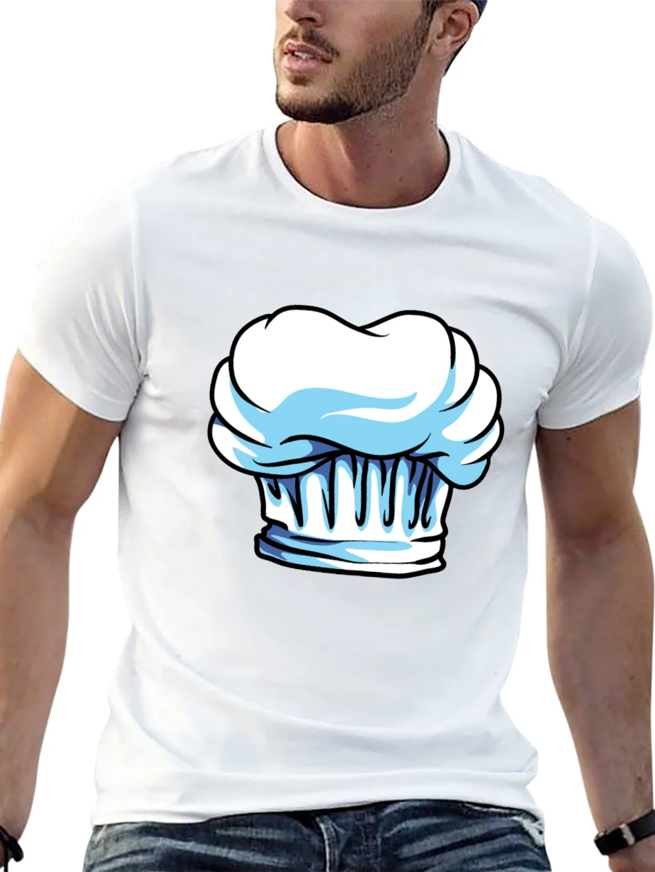 Chef Hat Graphic Tee - Stylish Cotton Blend