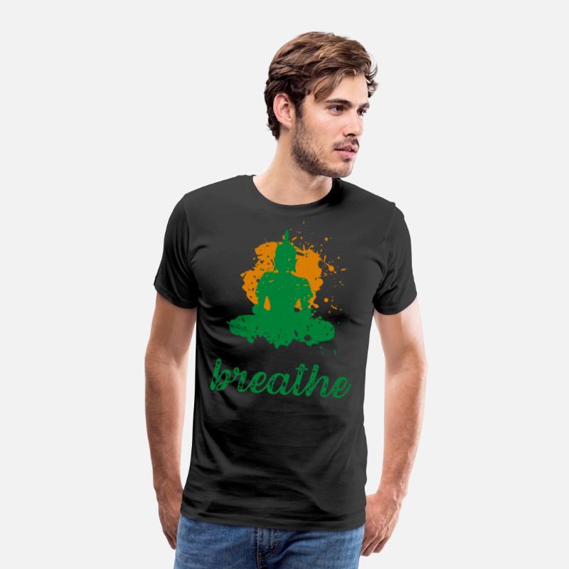 Breathe quote Buddha graphic t-shirt