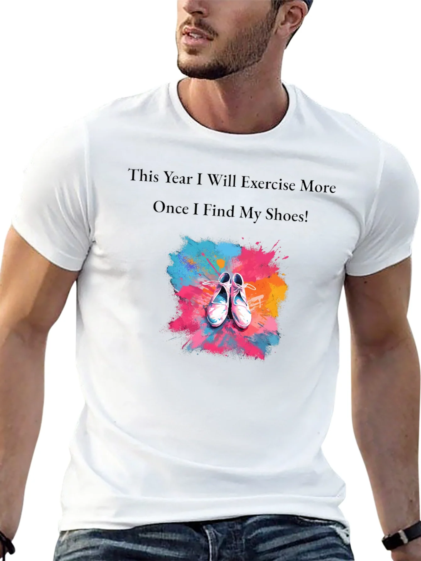 Funny Exercise T-Shirt - Find My Shoes